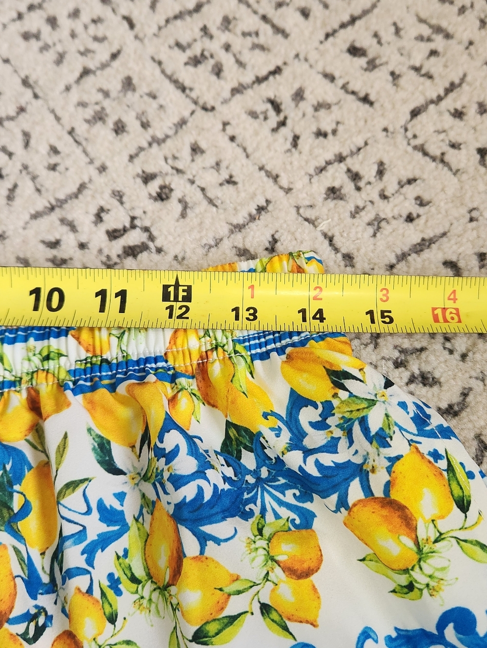 Boxer costume by Antica Sartoria by Giacomo Swimsuit Trunks Lemons Blue Yellow - Picture 11 of 15